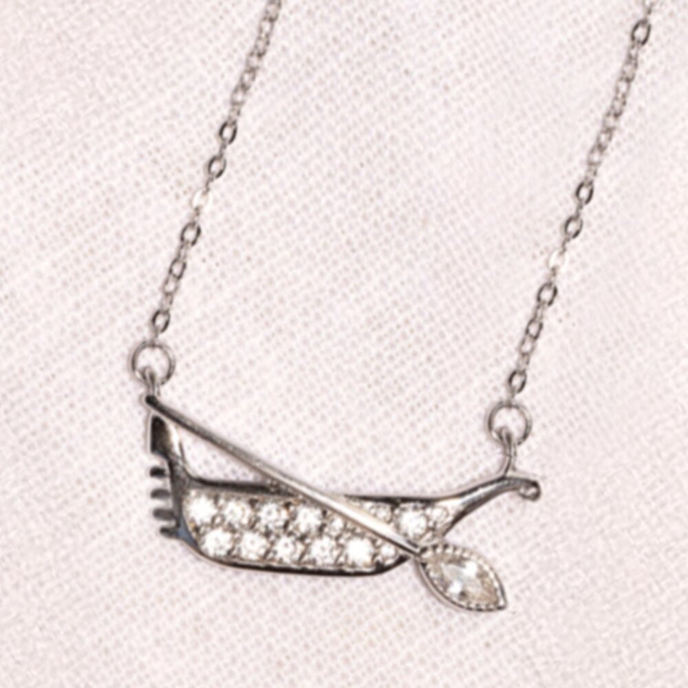 Italian Venice Gondola Necklace, 925 Sterling Silver Charmed Aroma